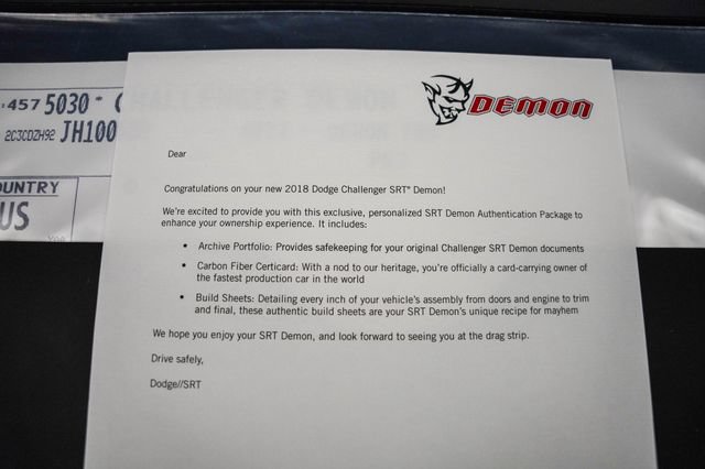 Used 2018 Dodge Challenger SRT Demon RWD image 57