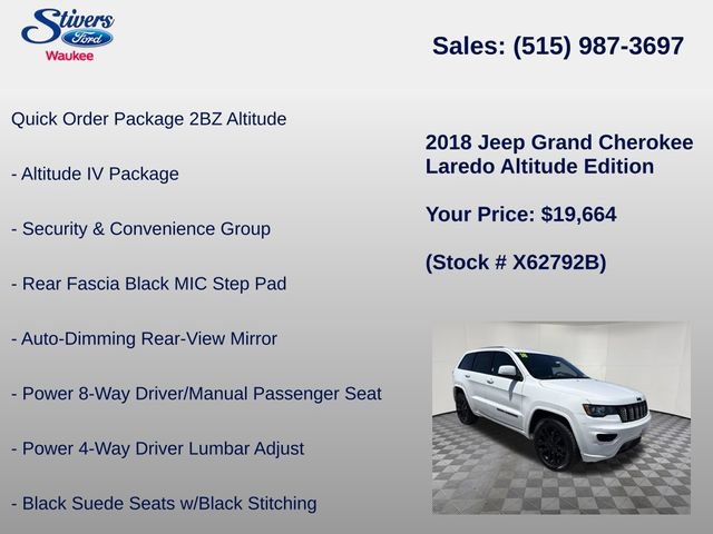 Used 2018 Jeep Grand Cherokee Altitude AWD/4WD image 8