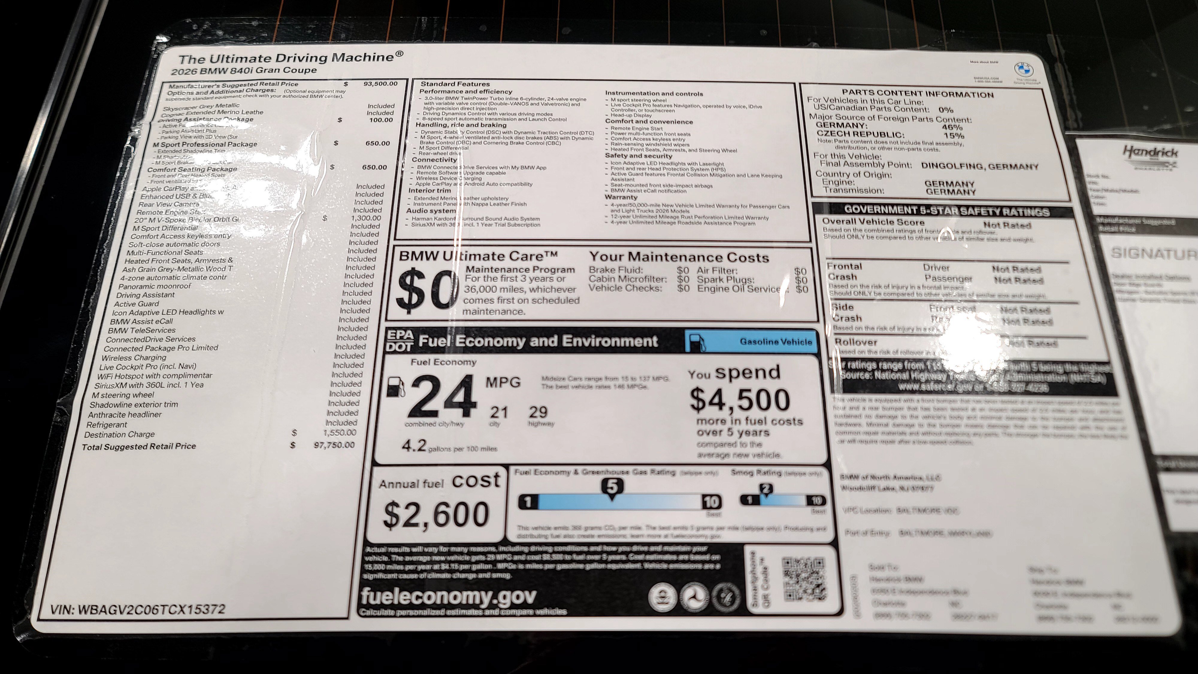 New 2026 BMW 840i w/ M Sport Professional Package RWD image 31