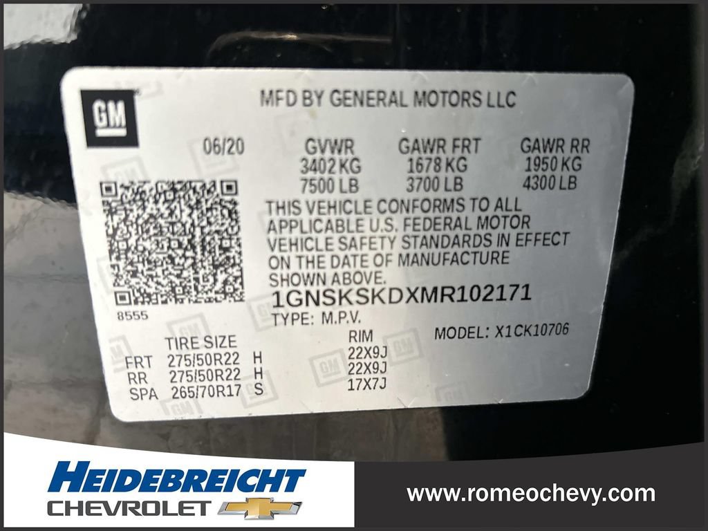 Used 2021 Chevrolet Tahoe Premier w/ Premium Package AWD/4WD image 8