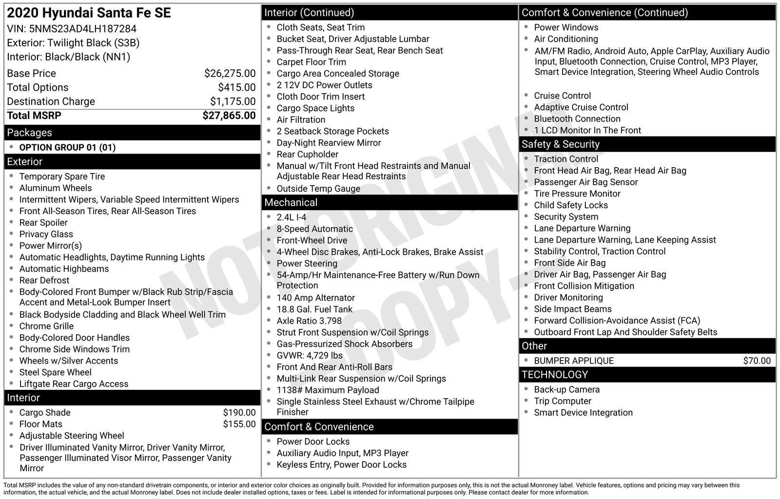 Used 2020 Hyundai Santa Fe SE FWD image 30