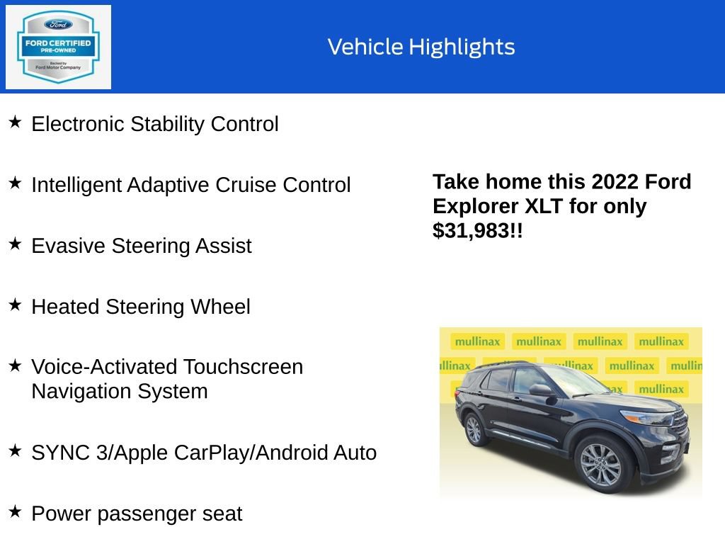 Used 2022 Ford Explorer XLT w/ Equipment Group 202A AWD/4WD image 19
