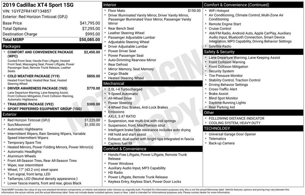 Used 2019 Cadillac XT4 Sport image 9