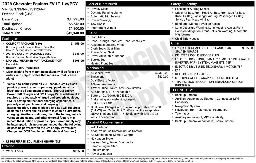 Certified 2026 Chevrolet Equinox EV LT w/ Comfort Package AWD/4WD image 33