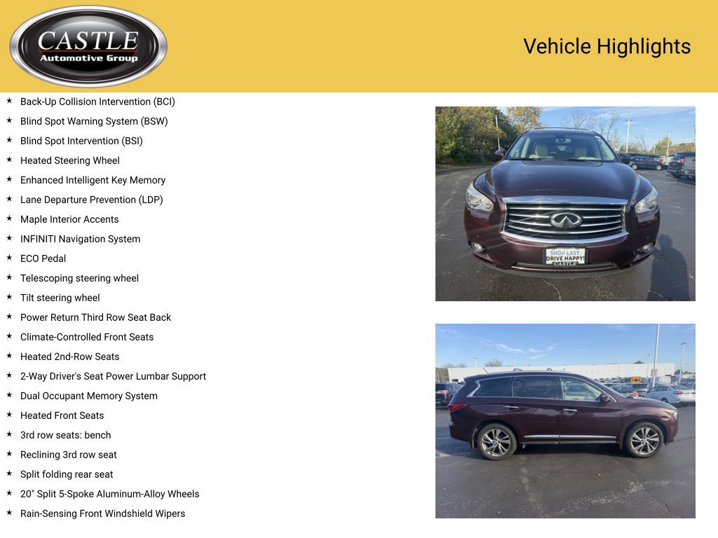 Used 2015 INFINITI QX60 Luxe w/ Deluxe Touring Package AWD/4WD image 13