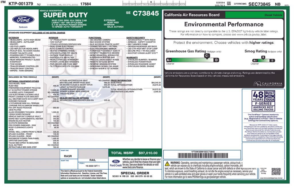 New 2025 Ford F350 Lariat w/ Lariat Ultimate Package AWD/4WD image 38