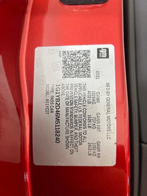 Used 2021 Chevrolet Corvette Stingray Preferred Cpe RWD image 26