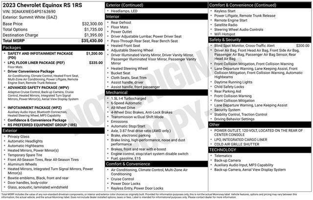 Used 2023 Chevrolet Equinox RS AWD/4WD image 3