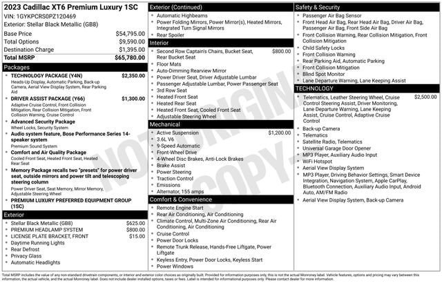 Used 2023 Cadillac XT6 Premium Luxury w/ Technology Package FWD image 37