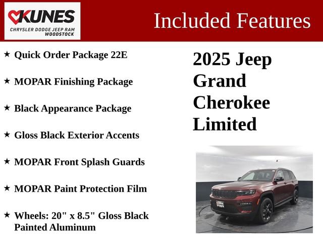 New 2025 Jeep Grand Cherokee Limited w/ Black Appearance Package image 3