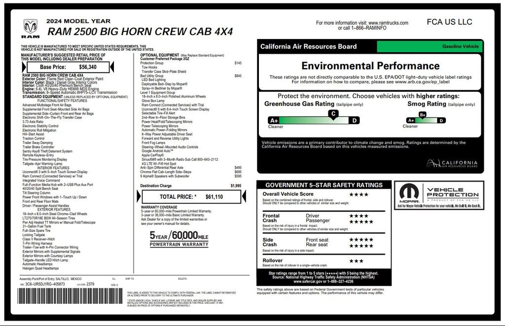 Used 2024 RAM 2500 Big Horn w/ Bed Utility Group image 3