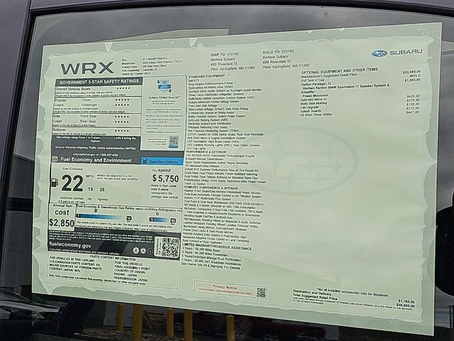 New 2026 Subaru WRX Premium image 22