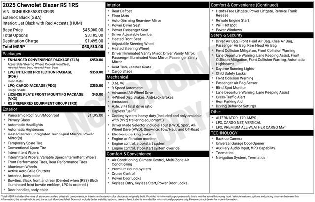 Used 2025 Chevrolet Blazer RS w/ Enhanced Convenience Package AWD/4WD image 5
