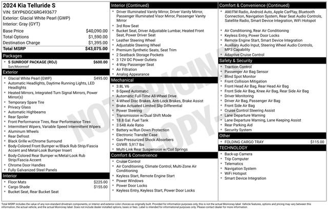 Used 2024 Kia Telluride S w/ S Sunroof Package image 45