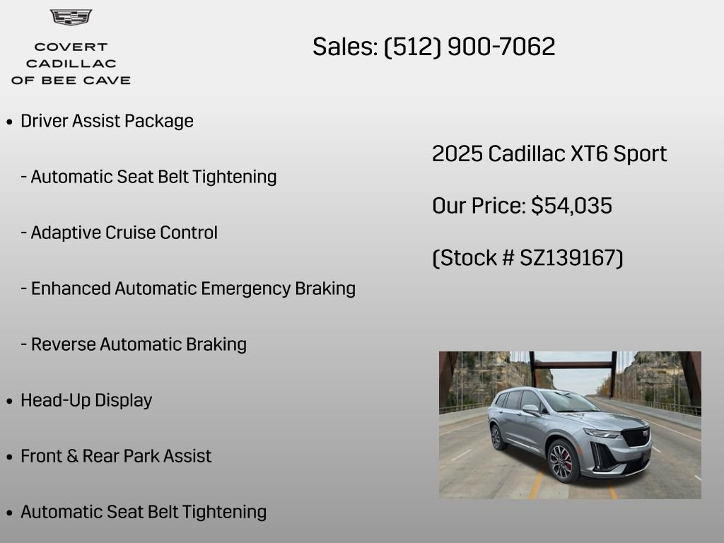 New 2025 Cadillac XT6 Sport w/ Technology Package AWD/4WD image 18