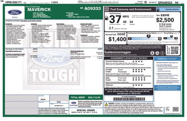 Used 2025 Ford Maverick XLT w/ Equipment Group 301A AWD/4WD image 34