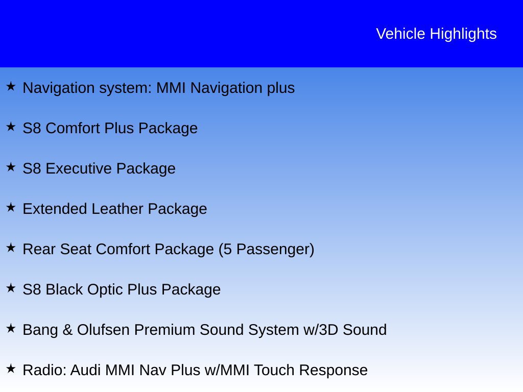 Used 2024 Audi S8 w/ S8 Comfort Plus Package AWD/4WD image 2