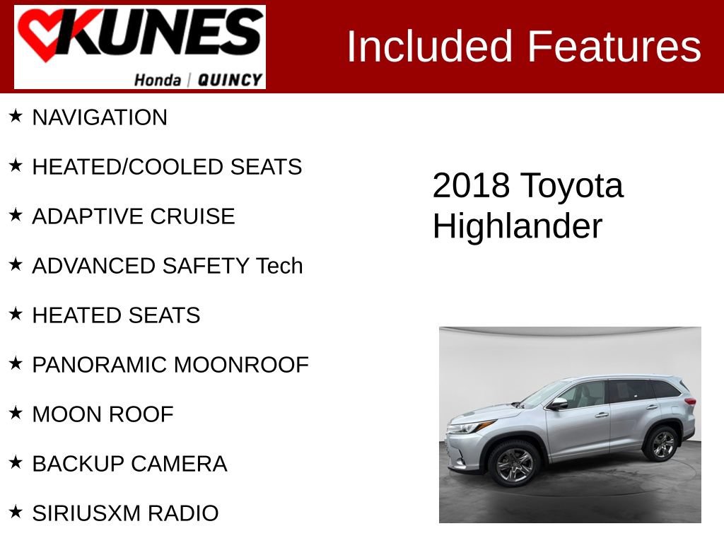 Used 2018 Toyota Highlander Limited Platinum AWD/4WD image 2