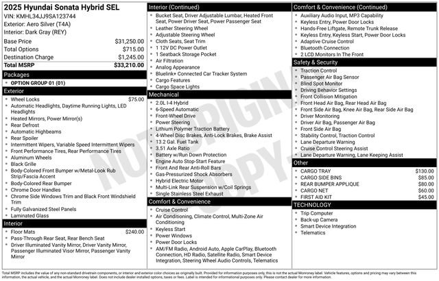 New 2025 Hyundai Sonata SEL FWD image 24