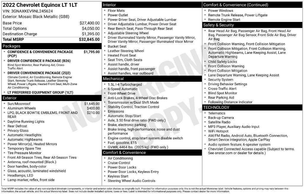 Used 2022 Chevrolet Equinox LT FWD image 2