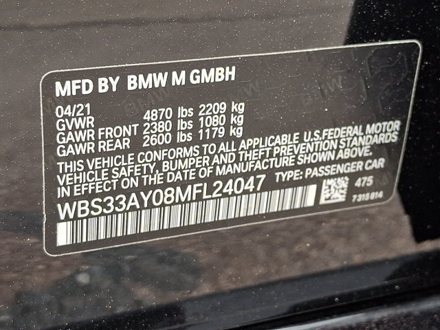 Used 2021 BMW M3 Competition w/ Executive Package RWD image 33