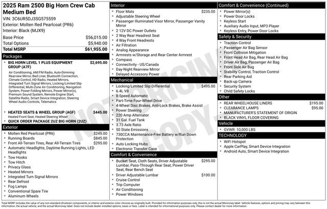 New 2025 RAM 2500 Big Horn image 32