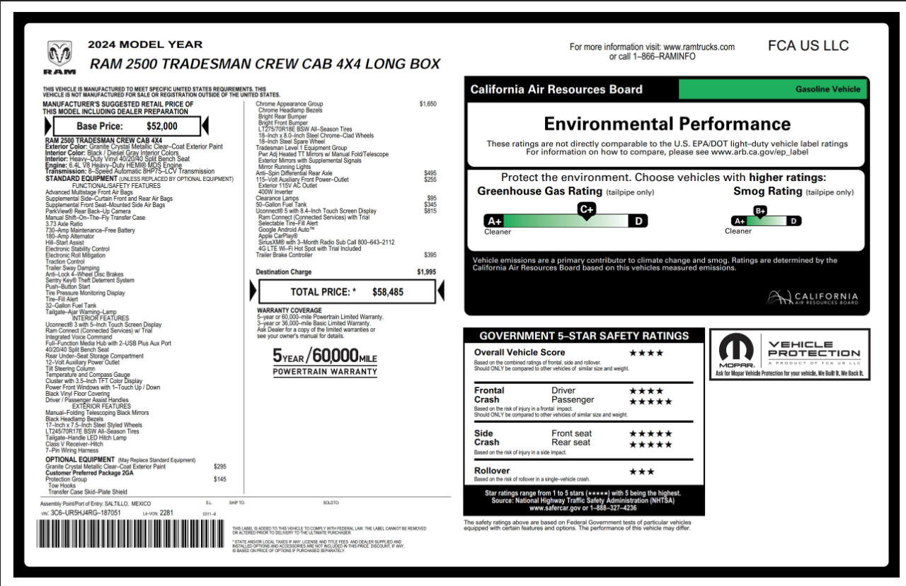 Used 2024 RAM 2500 Tradesman w/ Chrome Appearance Group image 4