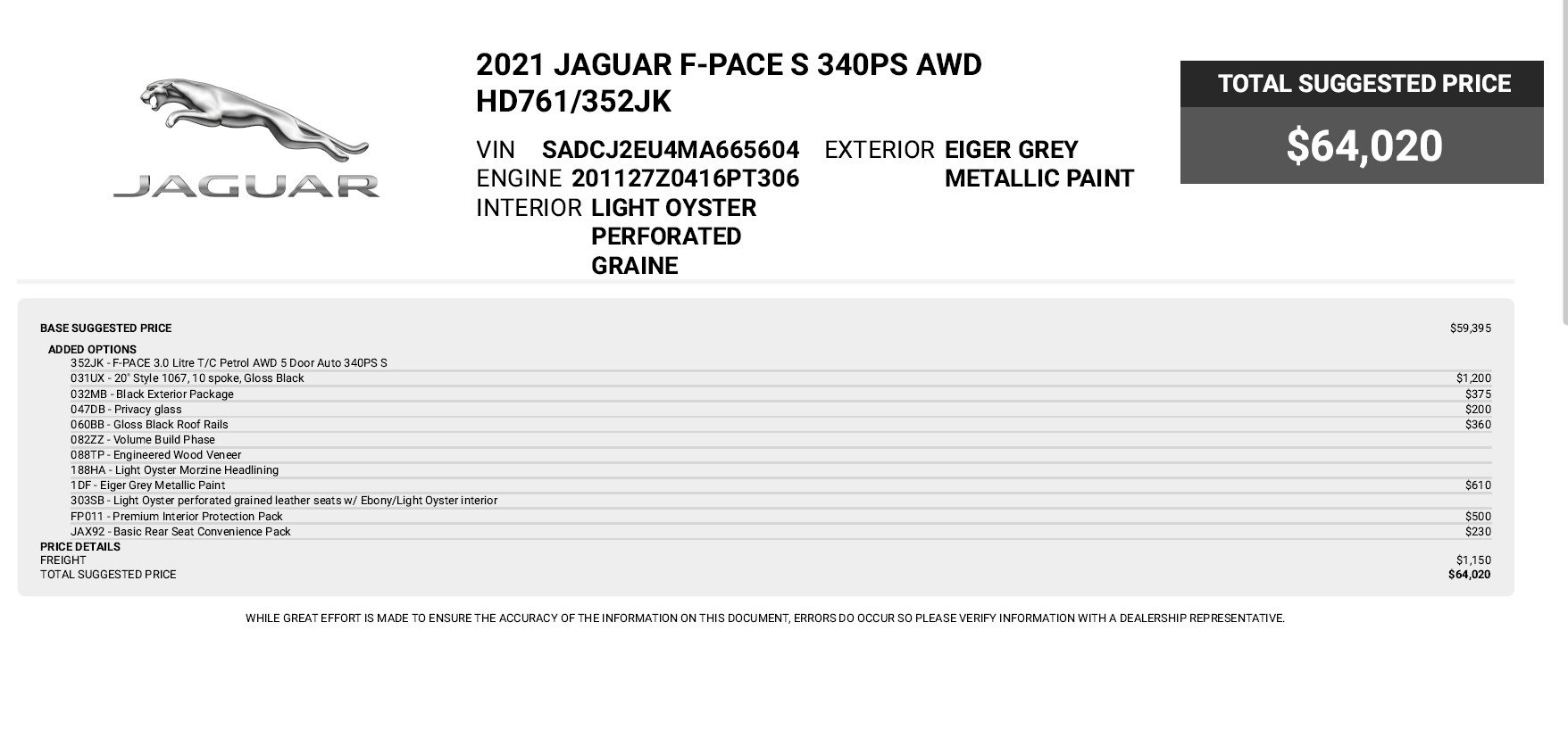 Used 2021 Jaguar F-PACE S AWD/4WD image 27