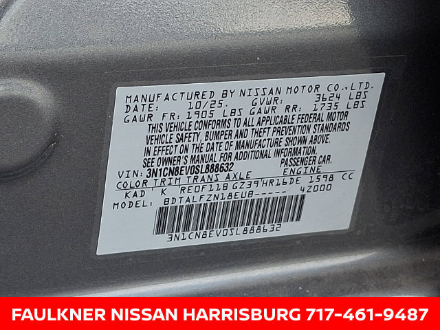 Certified 2025 Nissan Versa SV w/ Trunk Package FWD image 26