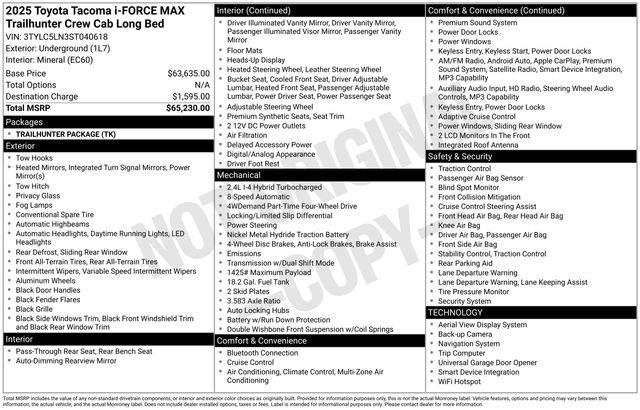 New 2025 Toyota Tacoma Trailhunter image 4