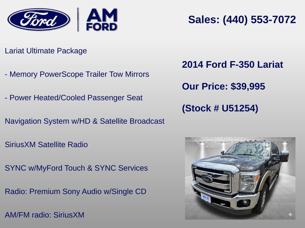 Used 2014 Ford F350 Lariat w/ Lariat Ultimate Package AWD/4WD image 18
