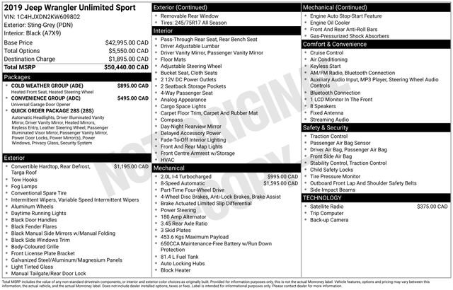 Used 2019 Jeep Wrangler Unlimited Sport w/ Cold Weather Group video 2