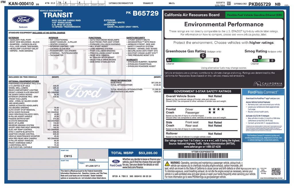 Used 2023 Ford Transit 250 Medium Roof w/ Exterior Upgrade Package RWD image 4