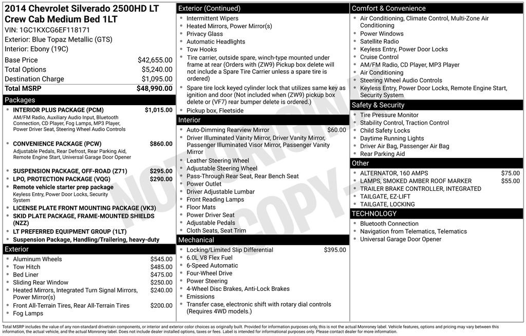 Used 2014 Chevrolet Silverado 2500 LT w/ Interior Plus Package image 34