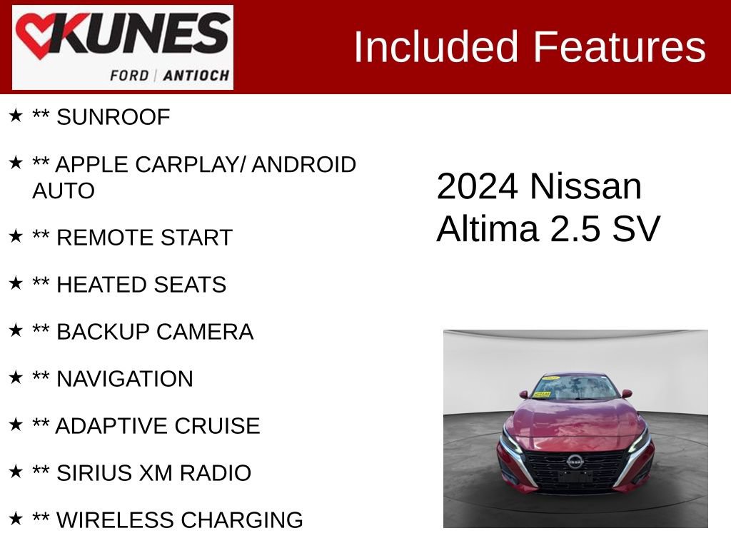 Used 2024 Nissan Altima 2.5 SV w/ SV Premium Package FWD image 3