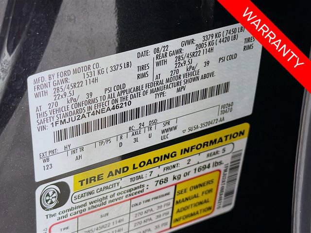 Certified 2022 Ford Expedition Limited AWD/4WD image 36