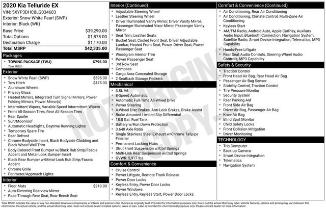 Used 2020 Kia Telluride EX w/ Towing Package image 27