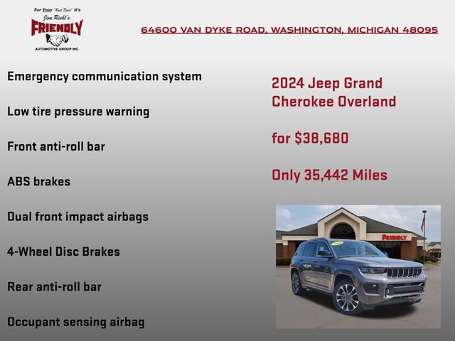 Used 2024 Jeep Grand Cherokee Overland w/ Luxury Tech Group IV AWD/4WD image 30