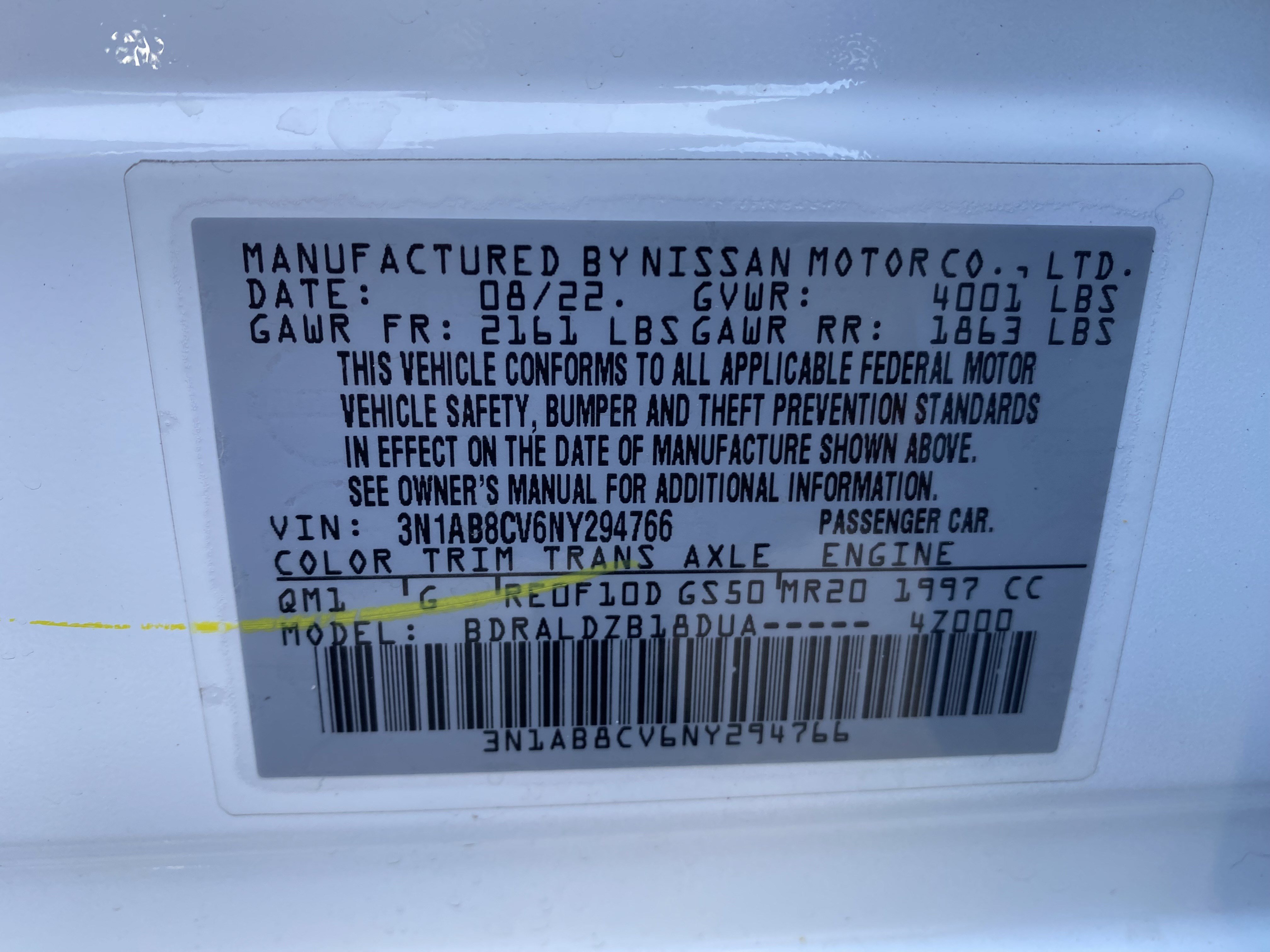 Used 2022 Nissan Sentra SV w/ Trunk Package FWD image 36