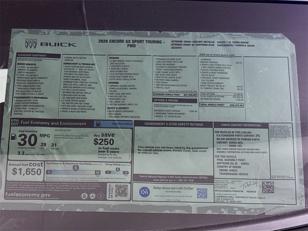 New 2026 Buick Encore GX Sport Touring w/ Comfort Package image 19