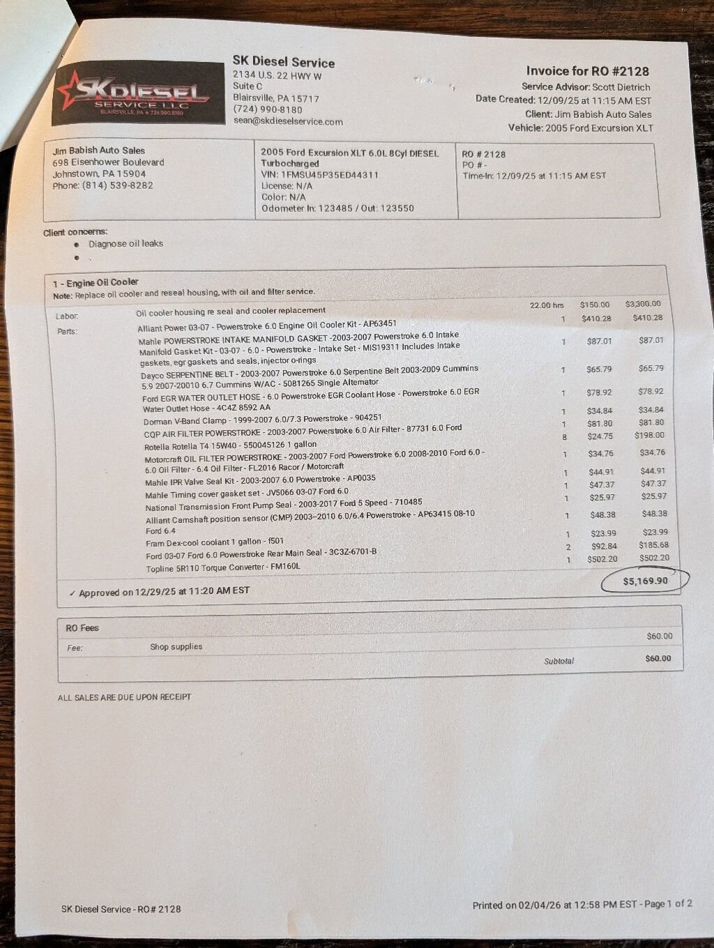 Used 2005 Ford Excursion Eddie Bauer image 8
