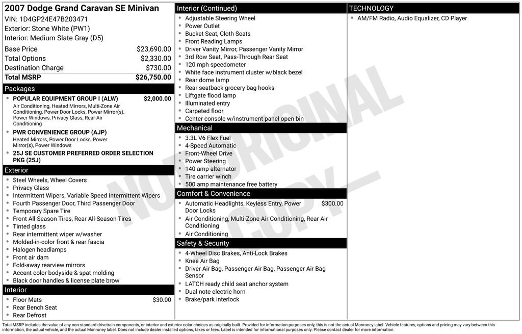Used 2007 Dodge Grand Caravan SE w/ Popular Equipment Group I FWD image 6