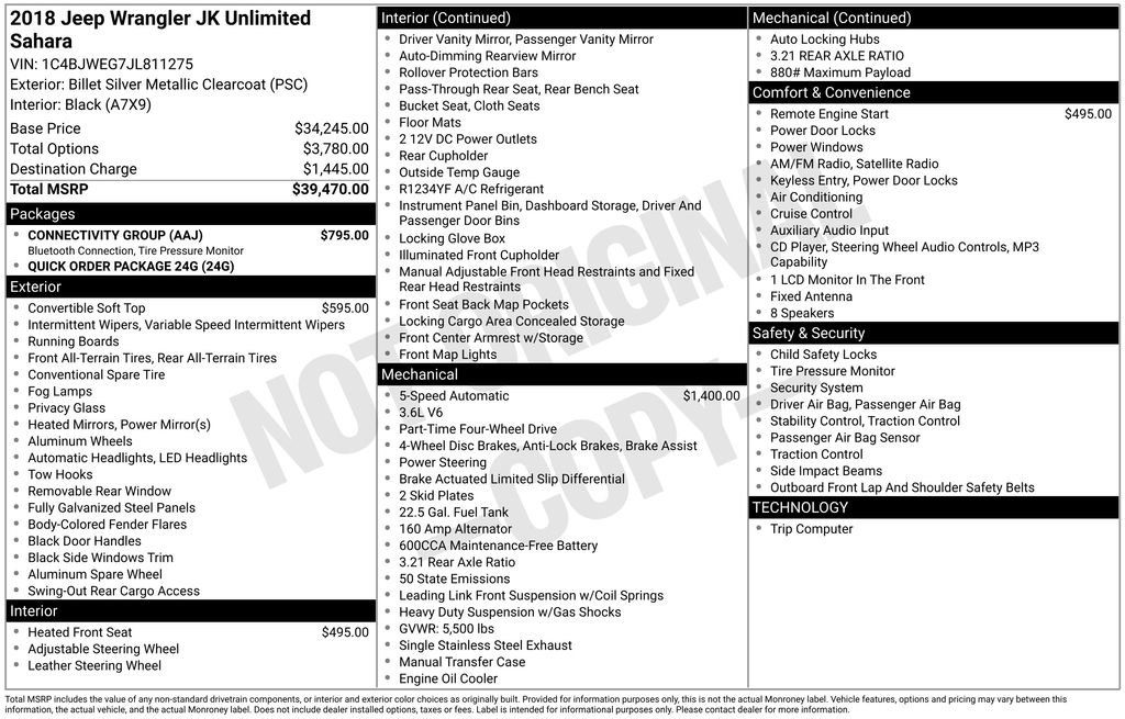 Used 2018 Jeep Wrangler Unlimited Sahara w/ Connectivity Group image 30