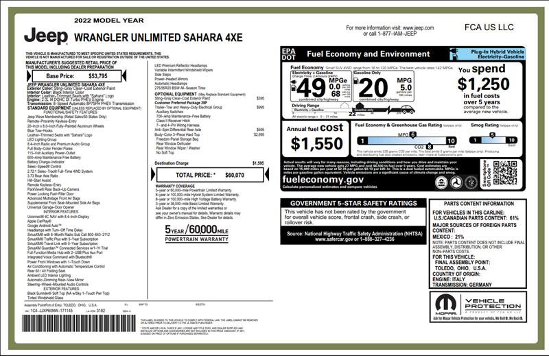 Used 2022 Jeep Wrangler Unlimited Sahara image 3