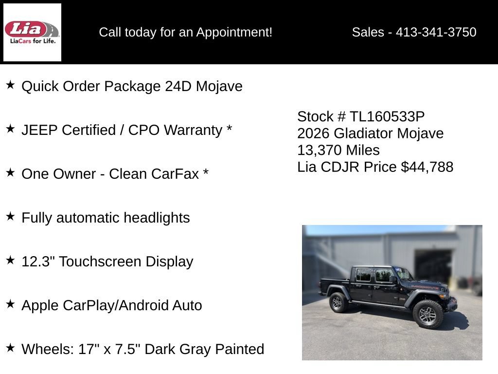 Used 2026 Jeep Gladiator Mojave AWD/4WD image 6