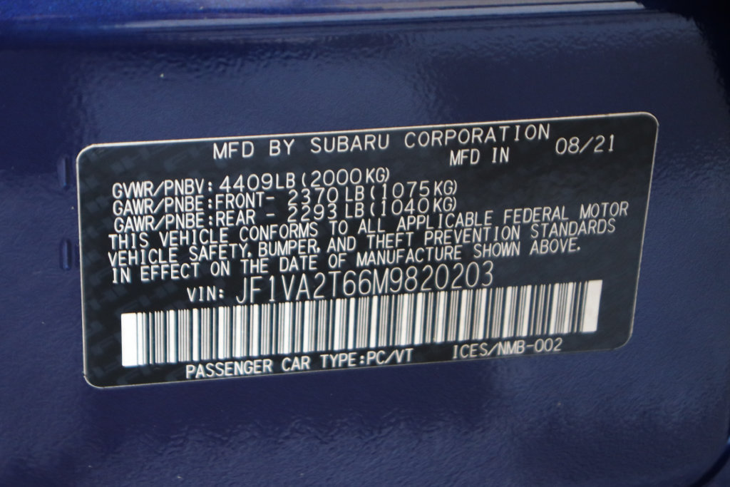 Used 2021 Subaru WRX STI Limited w/ Popular Package #1 AWD/4WD image 55