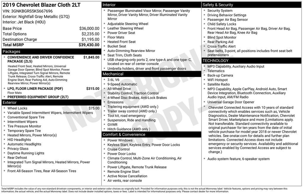 Used 2019 Chevrolet Blazer LT image 5