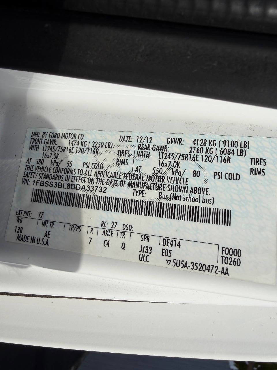 Used 2013 Ford E-350 and Econoline 350 XL w/ PWR Windows & Locks Group image 18