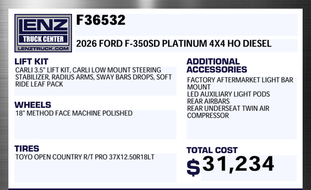 Used 2026 Ford F350 Platinum w/ Platinum Plus Package AWD/4WD image 2