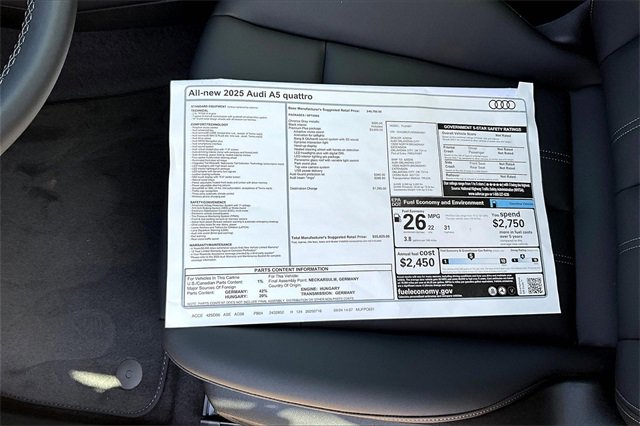 New 2025 Audi A5 2.0T Premium Plus image 14